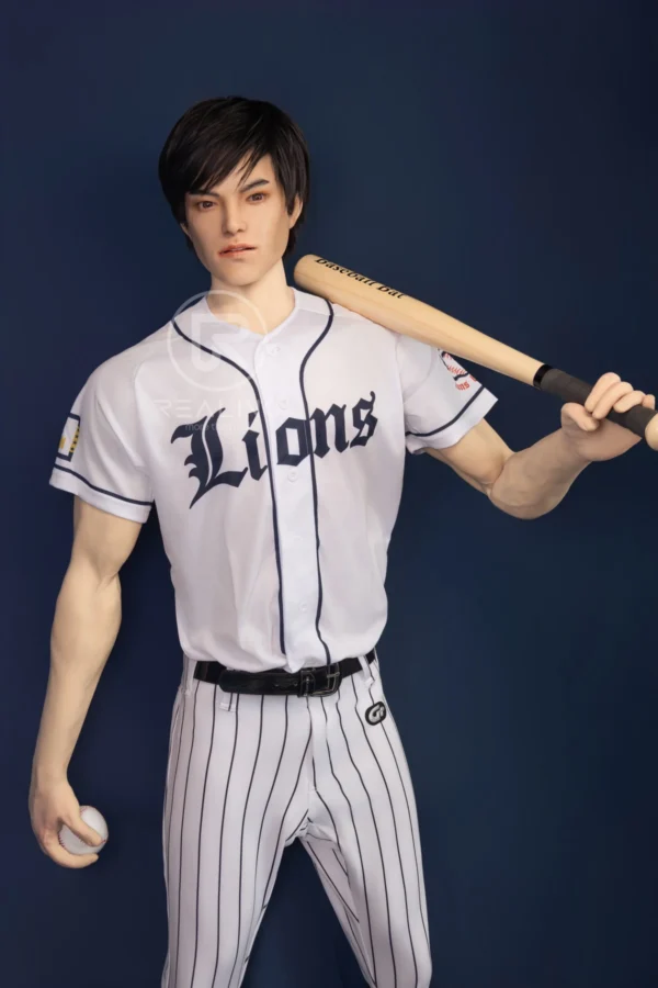 royce-full-silicone-male-doll-175cm-15 Royce Full Silicone Male Doll 175cm / 5'9" with baseball-inspired athletic styling, product view 15