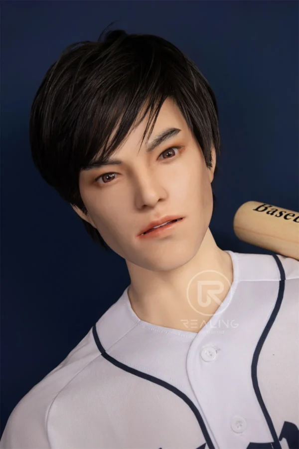 royce-full-silicone-male-doll-175cm-16 Royce Full Silicone Male Doll 175cm / 5'9" with baseball-inspired athletic styling, product view 16