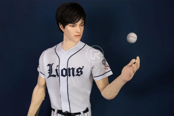 royce-full-silicone-male-doll-175cm-31 Royce Full Silicone Male Doll 175cm / 5'9" with baseball-inspired athletic styling, product view 31