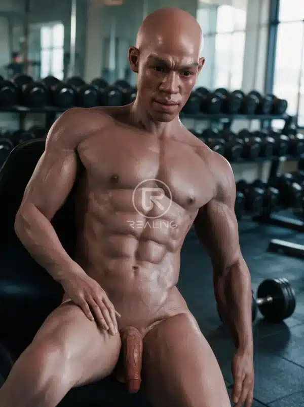 Gay Male Sex Dolls - Mendolls09 Amir: 178cm Muscular Black Male Silicone Doll | 8-Pack Abs & Athletic Build