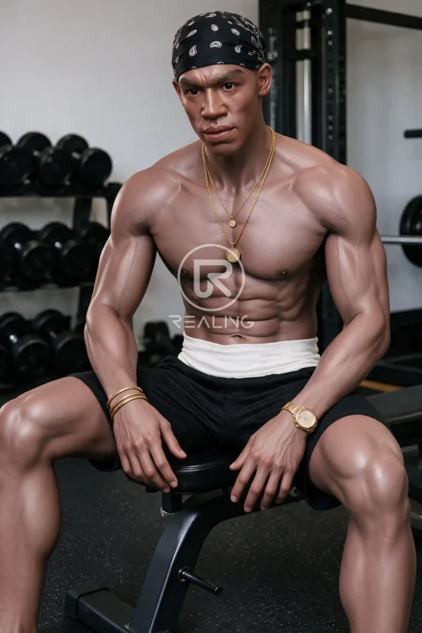 Gay Male Sex Dolls - Mendolls11 Amir — The Athletic Powerhouse: 178cm/5‘10“ Muscular Black Male Silicone Doll
