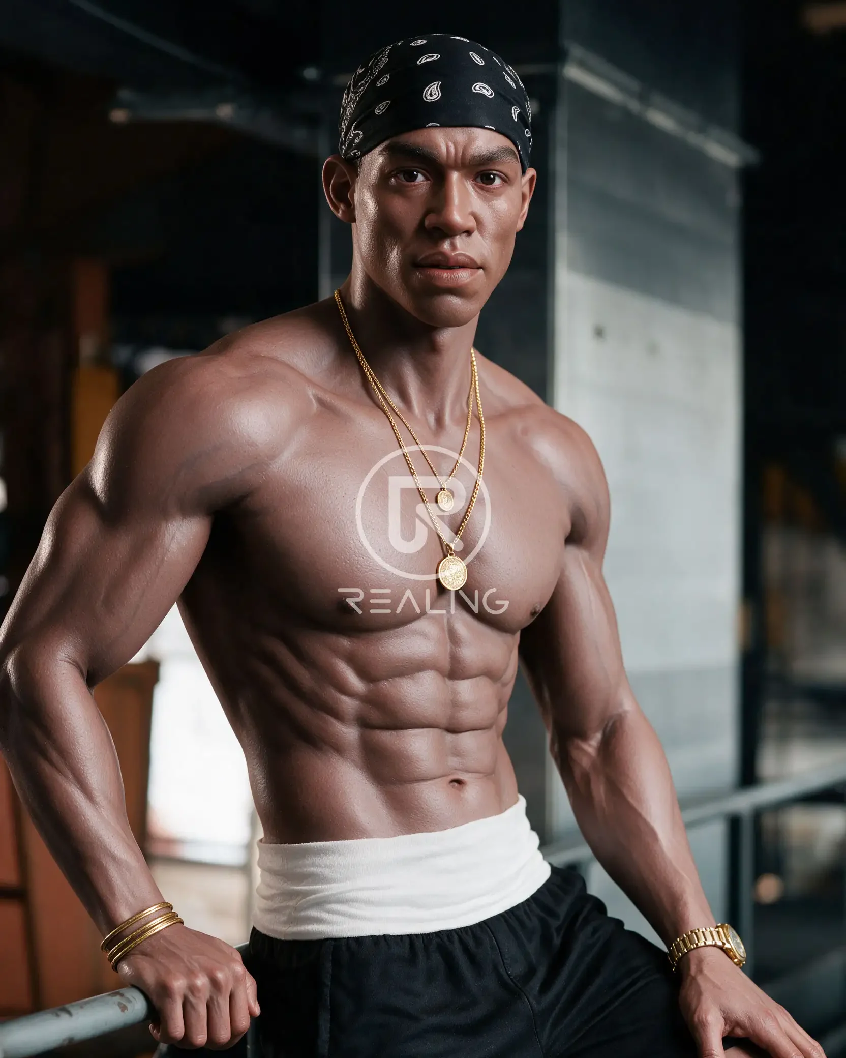 Amir — The Athletic Powerhouse: 178cm/5‘10“ Muscular Black Male Silicone Doll