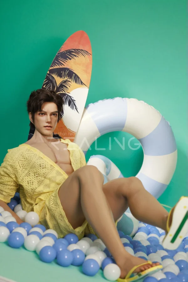 MALE SEX DOLLS - REALING1055 Robert — The Sun-Kissed Surfer: 185cm Athletic Silicone Companion Male Doll