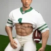 MALE SEX DOLLS - REALING157 James — The Gridiron Jock: 183cm / 6' Gay Athletic Male Doll | Football Player Silicone Male Doll