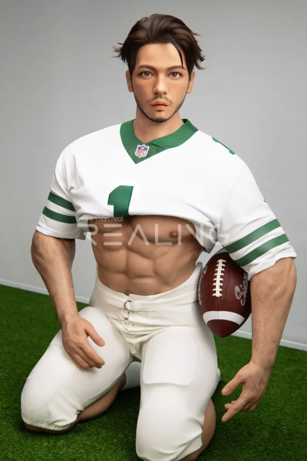 MALE SEX DOLLS - REALING157 James — The Gridiron Jock: 183cm / 6' Gay Athletic Male Doll | Football Player Silicone Male Doll