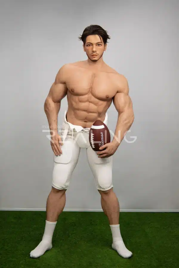 MALE SEX DOLLS - REALING158 James — The Gridiron Jock: 183cm / 6' Gay Athletic Male Doll | Football Player Silicone Male Doll
