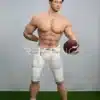 MALE SEX DOLLS - REALING164 James — The Gridiron Jock: 183cm / 6' Gay Athletic Male Doll | Football Player Silicone Male Doll