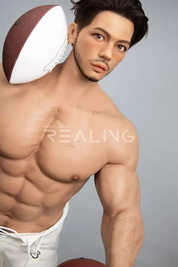 MALE SEX DOLLS - REALING165 James — The Gridiron Jock: 183cm / 6' Gay Athletic Male Doll | Football Player Silicone Male Doll