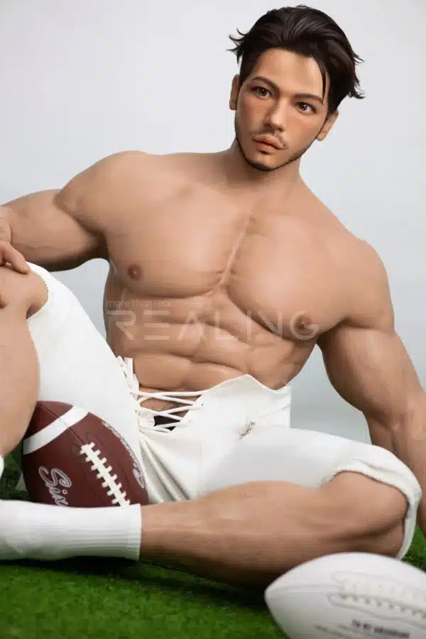 MALE SEX DOLLS - REALING171 James — The Gridiron Jock: 183cm / 6' Gay Athletic Male Doll | Football Player Silicone Male Doll