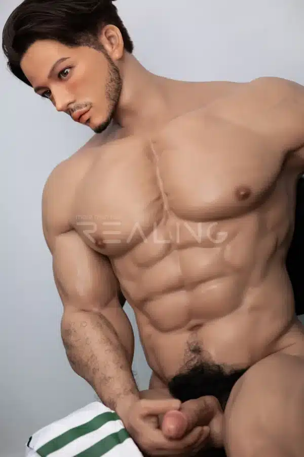 MALE SEX DOLLS - REALING184 James — The Gridiron Jock: 183cm / 6' Gay Athletic Male Doll | Football Player Silicone Male Doll