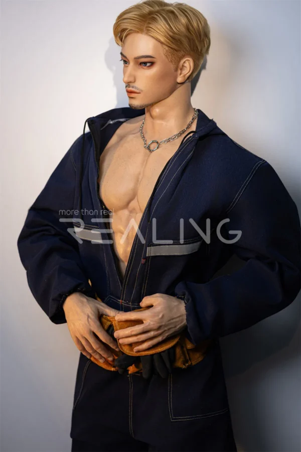 MALE SEX DOLLS - REALING190 180cm (5'11") Male Sex Doll Jason – Blonde Bad Boy Gay Edition