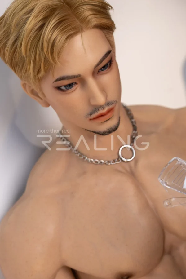 MALE SEX DOLLS - REALING197 180cm (5'11") Male Sex Doll Jason – Blonde Bad Boy Gay Edition