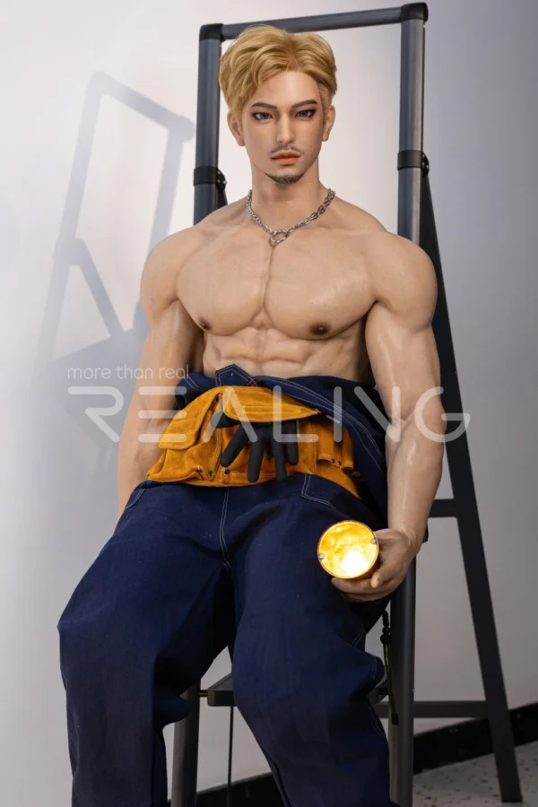 MALE SEX DOLLS - REALING201 180cm (5'11") Male Sex Doll Jason – Blonde Bad Boy Gay Edition