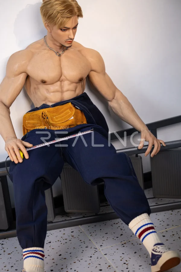 MALE SEX DOLLS - REALING208 180cm (5'11") Male Sex Doll Jason – Blonde Bad Boy Gay Edition
