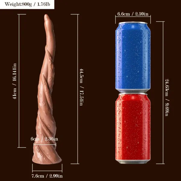 [US Stock] Extra Long Gay Anal Plug 44.5cm 17.52 Inch Giant Anal Dildo for Gay Men | Extreme Pleasure Toy