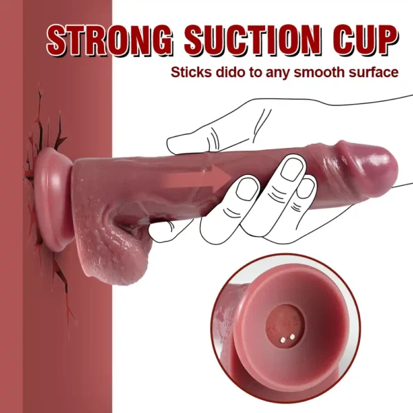 dildo29 Compact Gay Dildo Vibrator 20.5cm 8.07 Inch - Beginner Friendly Anal Dildo Gay | Starter Pleasure Toy – product image 5