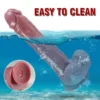 [US Stock] Compact Gay Dildo Vibrator 20.5cm 8.07 Inch - Beginner Friendly Anal Dildo Gay | Starter Pleasure Toy