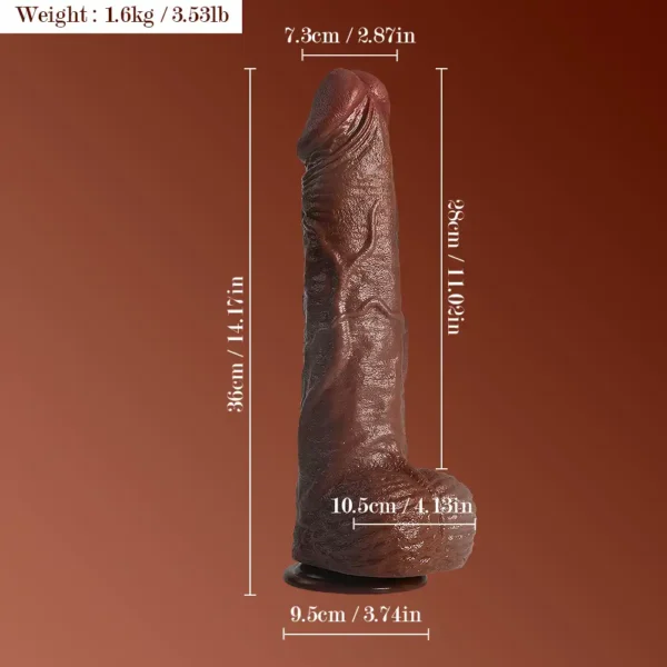 dildo41 Gay Anal Dildo 36cm 14.17 Inch - Long Pleasure Dildo for Gay Men | Deep Reach Toy – product image 7