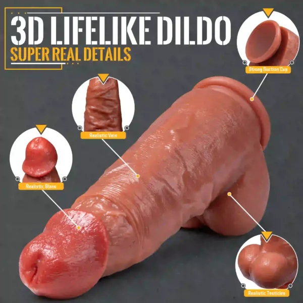 dildo97 Gay Dildo 25cm 9.84 Inch - Mid-Range Anal Dildo for Gay Men | Comfortable Pleasure Toy – product image 7